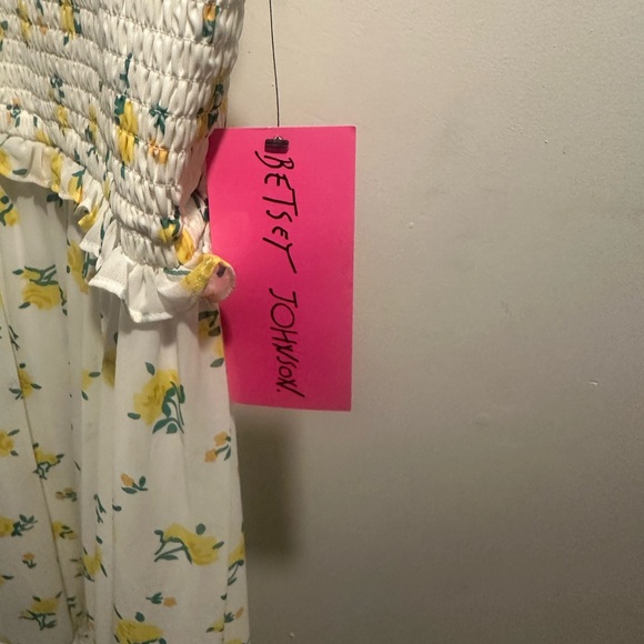 Betsey Johnson Floral Yellow Maxi Dress Size 2 NWT - Picture 5 of 9